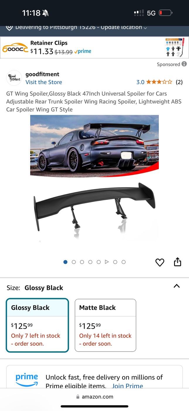 Universal GTA Wing Spoiler