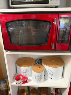 Burgundy Microwave  Oven