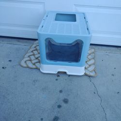 Vealind Foldable XL https://offerup.com/redirect/?o=Qmx1ZS5Ubw==.p.entry Cat Litter Box With Sooop 