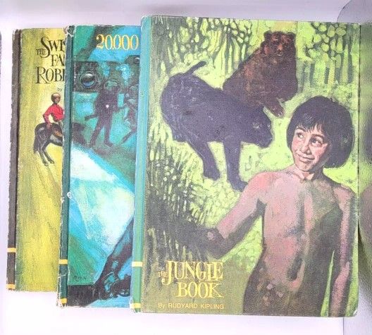 Educator Classic Library Lot of 3: Jungle Book, 20,000 Leagues, Swiss Family