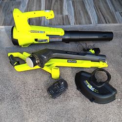 WEED EATER AND BLOWER RYOBI 18V 