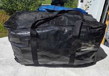 Large Black Heavy-Duty Storage Tote Bag