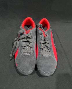 Puma Gray and Red Suede Sneakers size 8