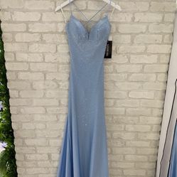 Light Blue Sherri Hill Prom Dress 