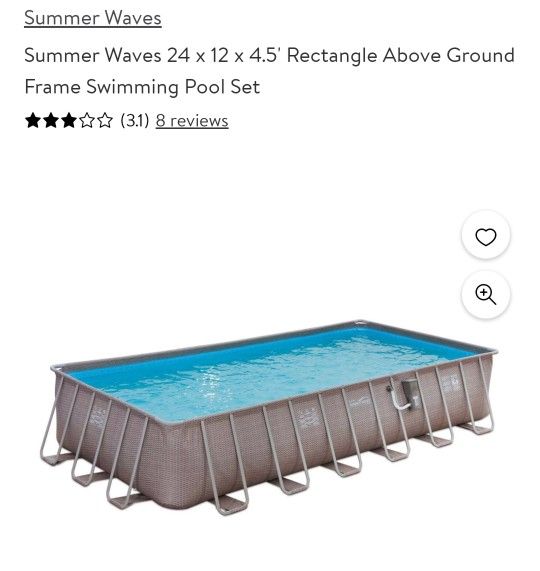 Summer Waves Elite 24' x 12' x 52" Pool NEW