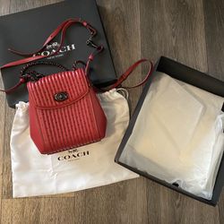 Coach Mini Red Backpack 