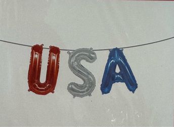 USA Patriotic Mylar  Balloon Memorial , 4th of July, Independence Day, Labor Day, Summer, Party