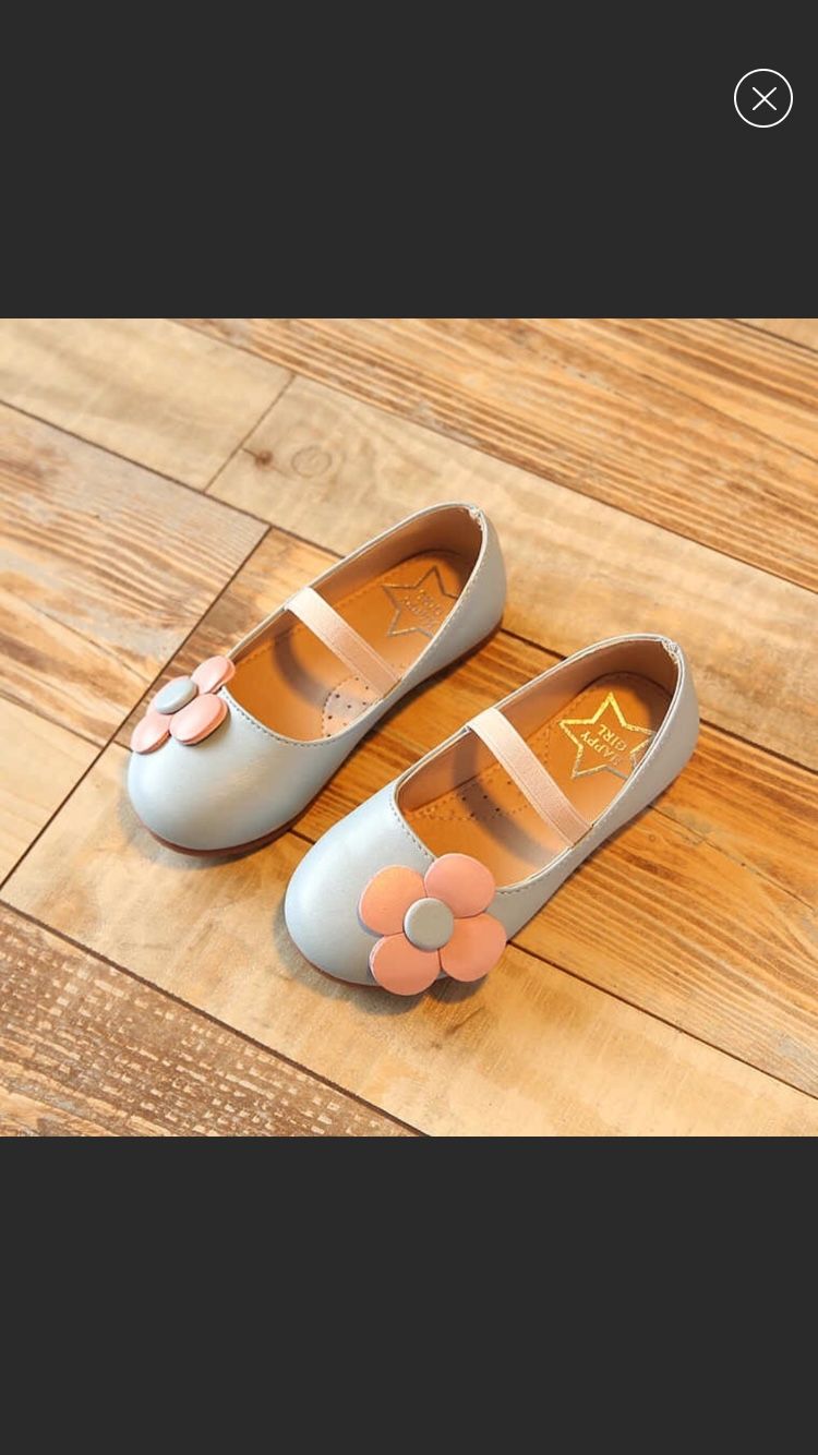 New adorable Blue flower leather dress shoes