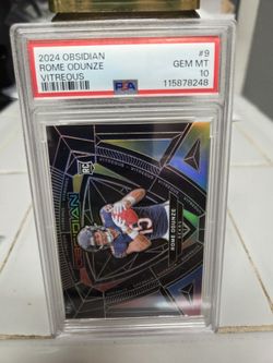 2024 Obsidian Vitreous Rome Odunze PSA 10