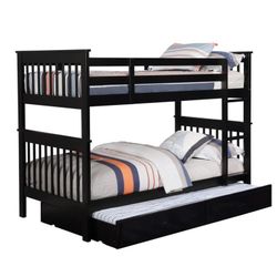New Mattress Ready Solid Wood Bunk Bed. 