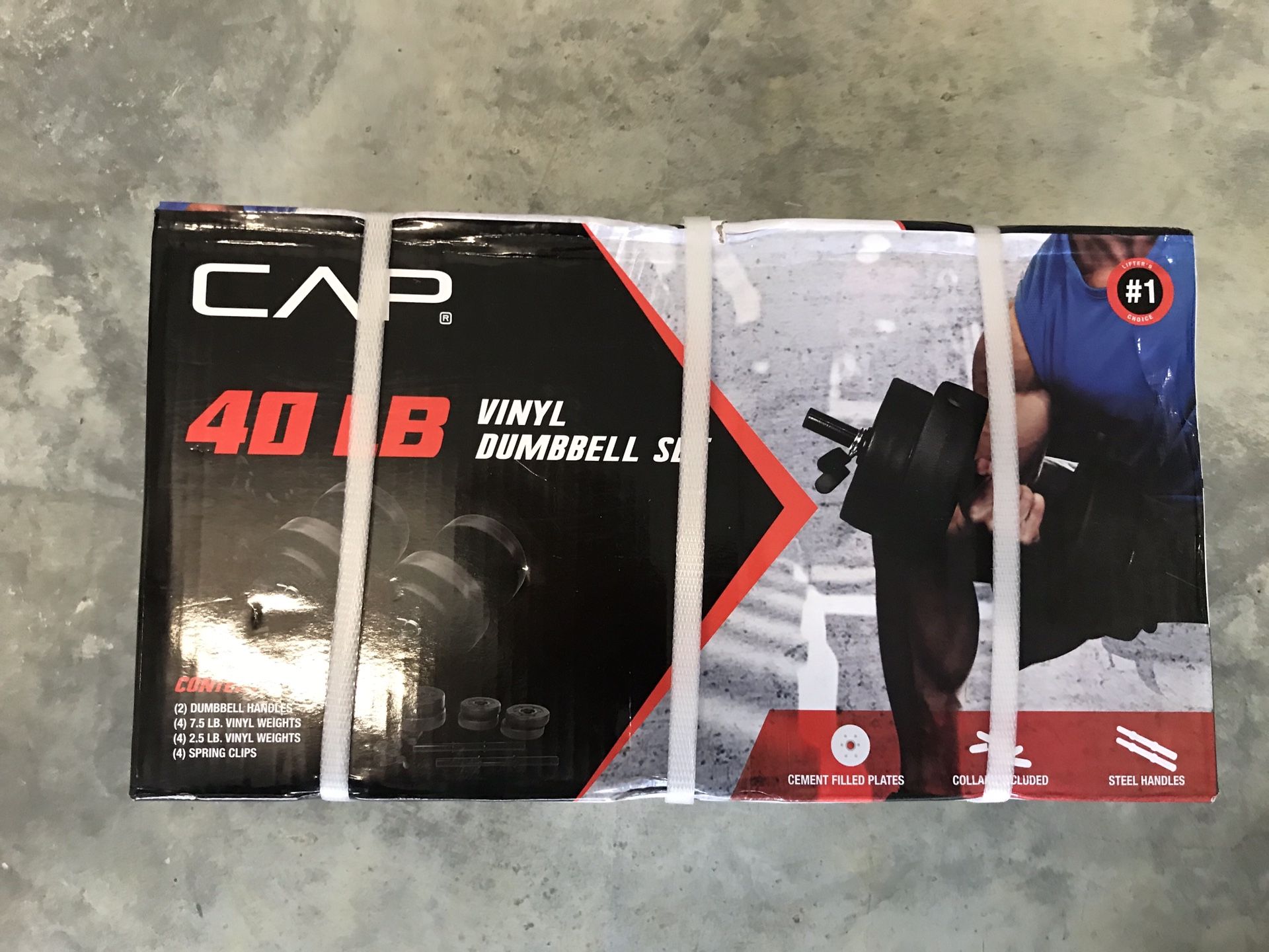 40lbs vinyl dumbbell set. BRAND NEW
