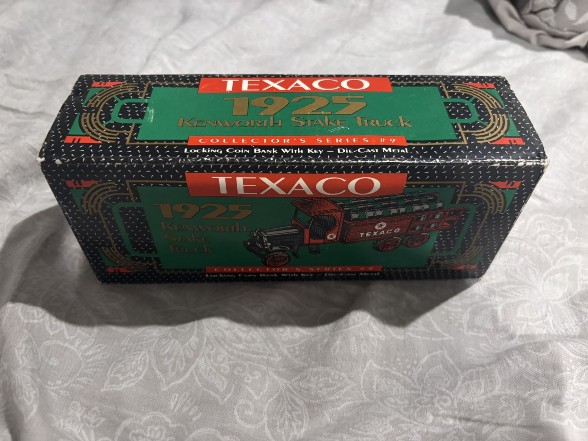 Texaco 1925 Kenworth Stake Truck Collectors Series #9 Locking Coin Bank With Key New In Box