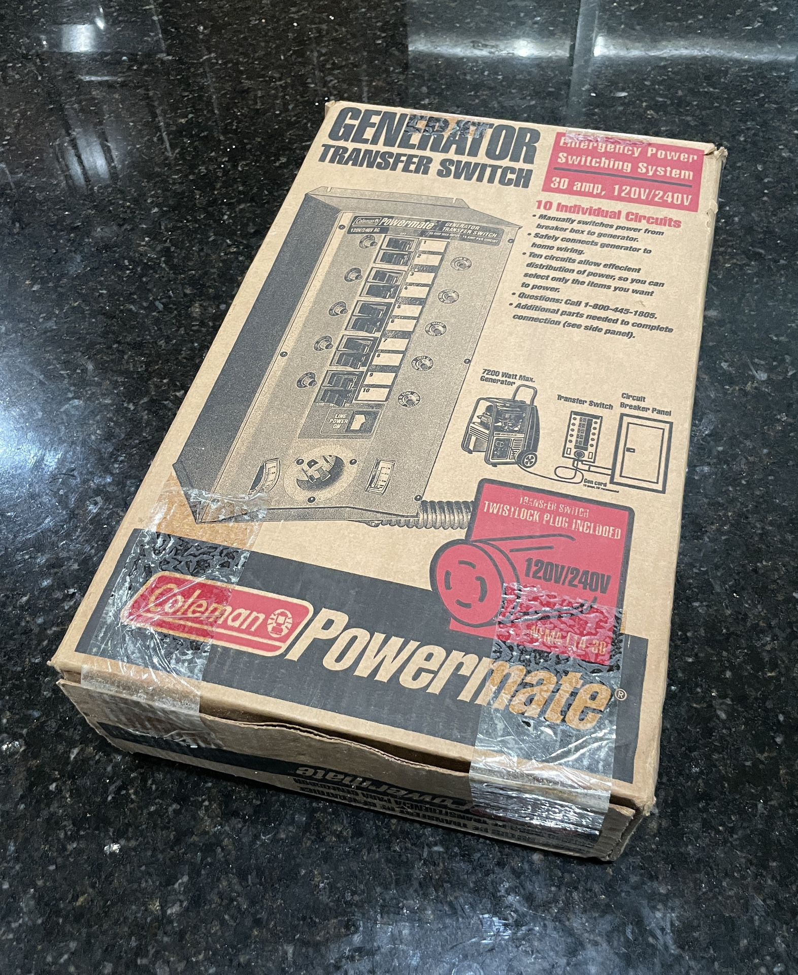 Coleman Powermate Generator Transfer Switch Model #PA0650080 