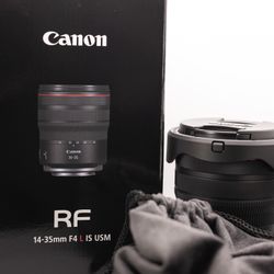 Canon RF 14-35 f4 L IS USM Mirrorless Camera Lens, Mint Condition