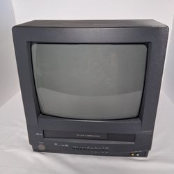 Sharp 13" 13VT-N100 TV/VHS Combo CRT Retro Gaming VHS Recorder No Remote Tested