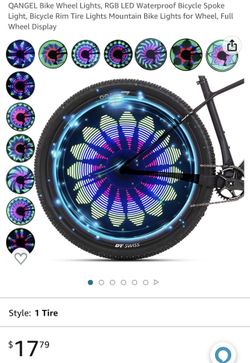 Bike Wheel Lights RGB LED Waterproof