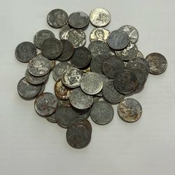 50 Coins. 1943 WORLD WAR II STEEL PENNYS