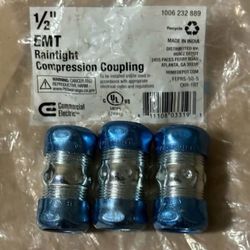 1/2 in. Electrical Metallic Tubing (EMT) Raintight Compression Coupling (3-pack)
