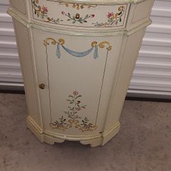 Beautiful Vintage Composite Wood Corner Storage Cabinet