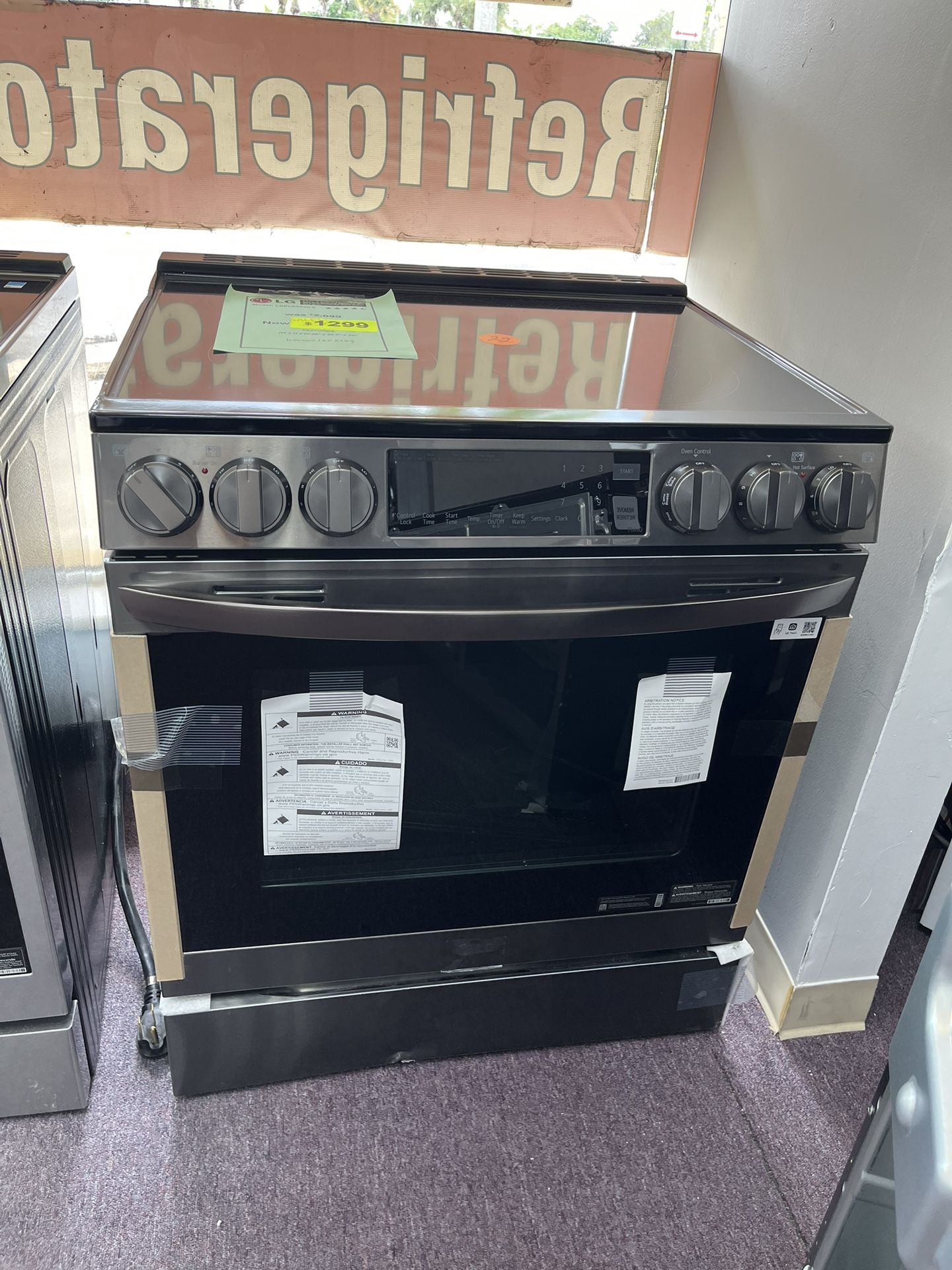 Black Stainless Steel Stove Oven Range LG Slide In W/ Air Fryer
