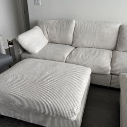 BRAND NEW Corduroy Cream Couch