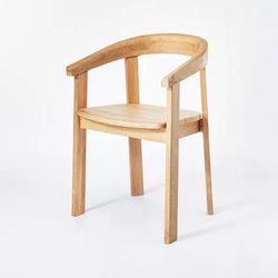 Studio McGee Terra Solid Wood Curved Back Dining Chair