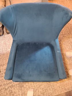 Blue Suade Feel Chair