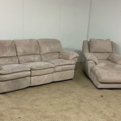 Recliner Couch And Chaise *Free Delivery*