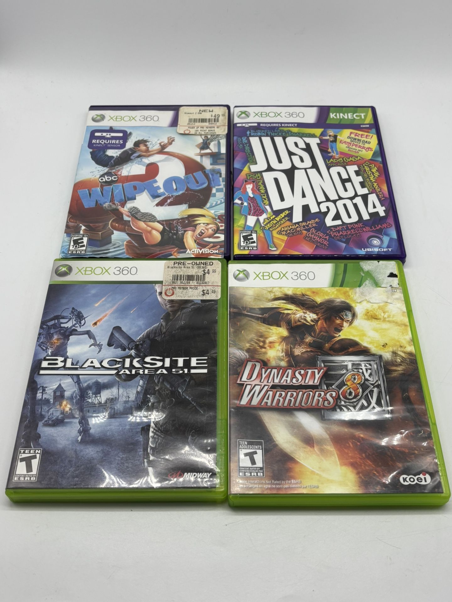 Lot Of 4 Assorted Microsoft Xbox 360 Video Games- Dynasty Warriors 8, Blacksite