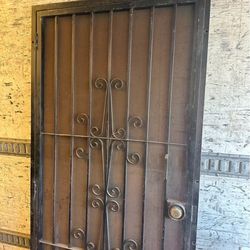 Metal door with frame already bolted Width 36 inches Height 80 inches standard size