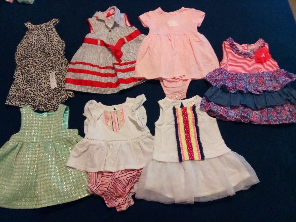 Used baby girl dress ( 6-9 months) (7pcs)