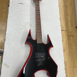 $500 B.C. Rich Avenge 6 String Black And Red Son Of Beast Electric Guitar 