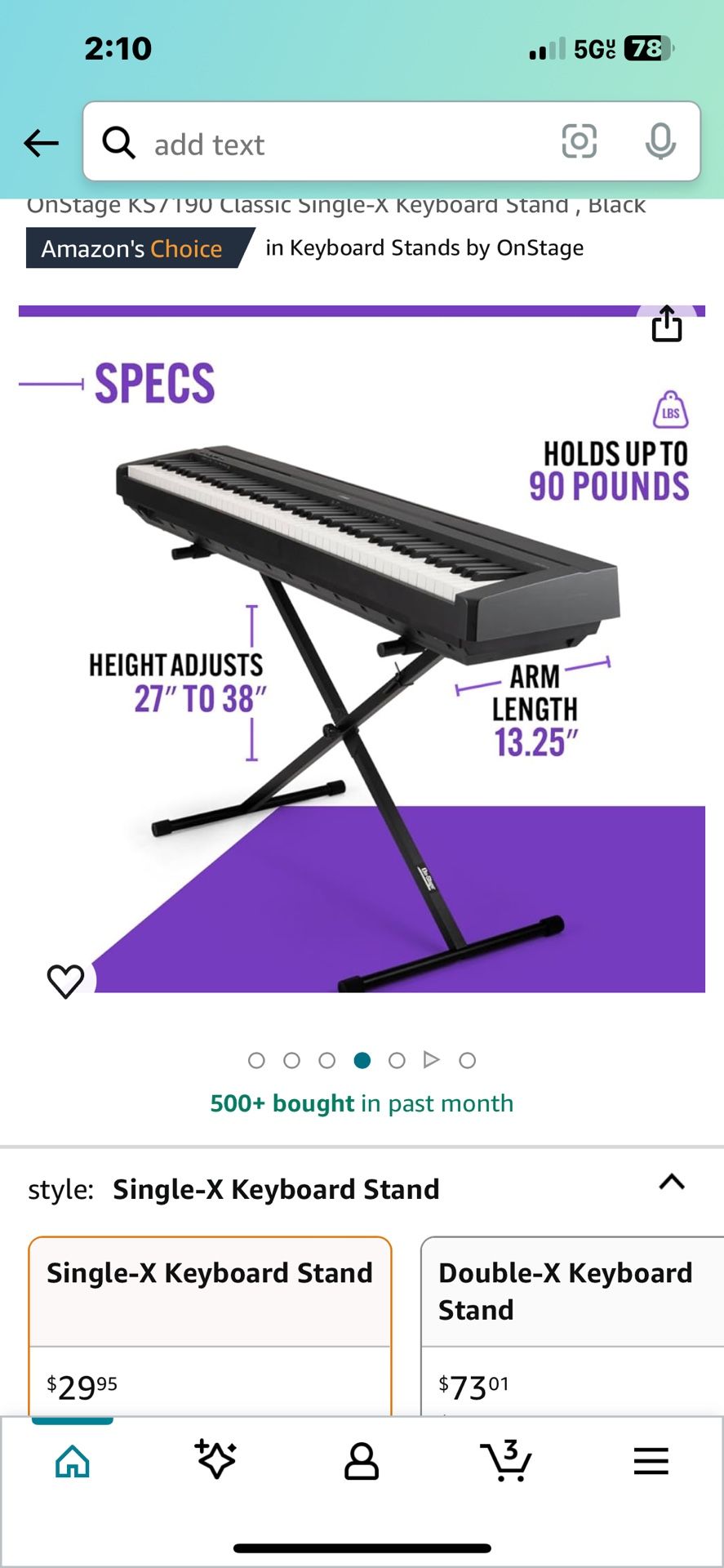 Onstage Keyboard Stand
