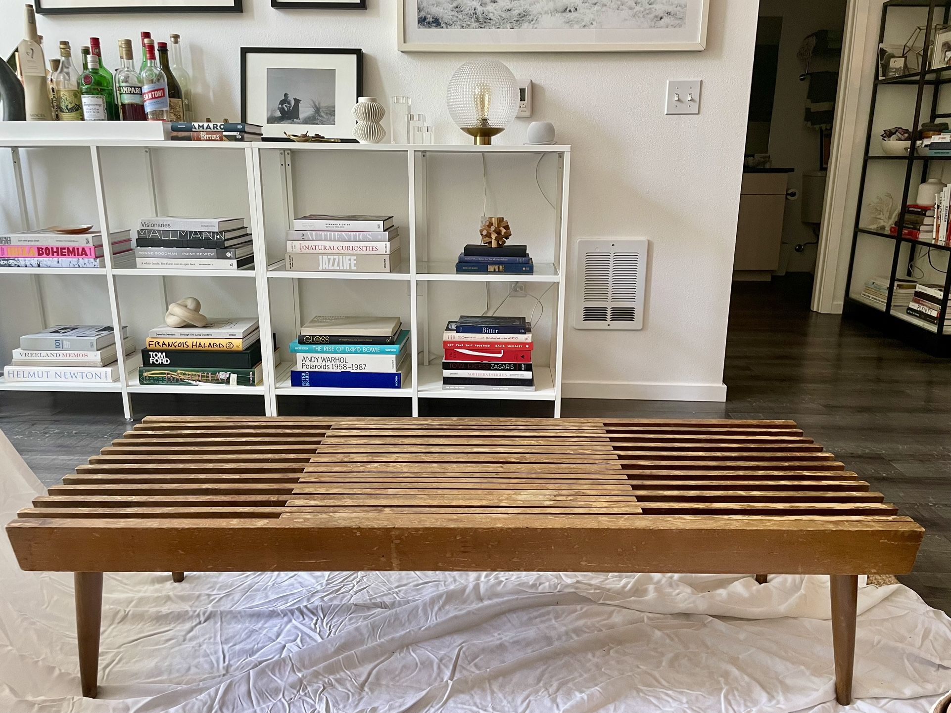 MID CENTURY SLAT BENCH ⭐️