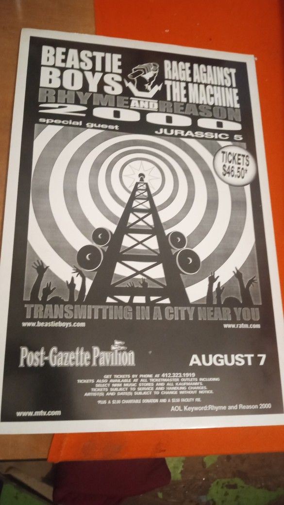 BEASTIE BOYS 2000 RHYTHM AND REASON (CANCELED SHOW)POST...