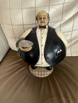 Waiter/Butler Figurine Candy Dish or Key Holder
