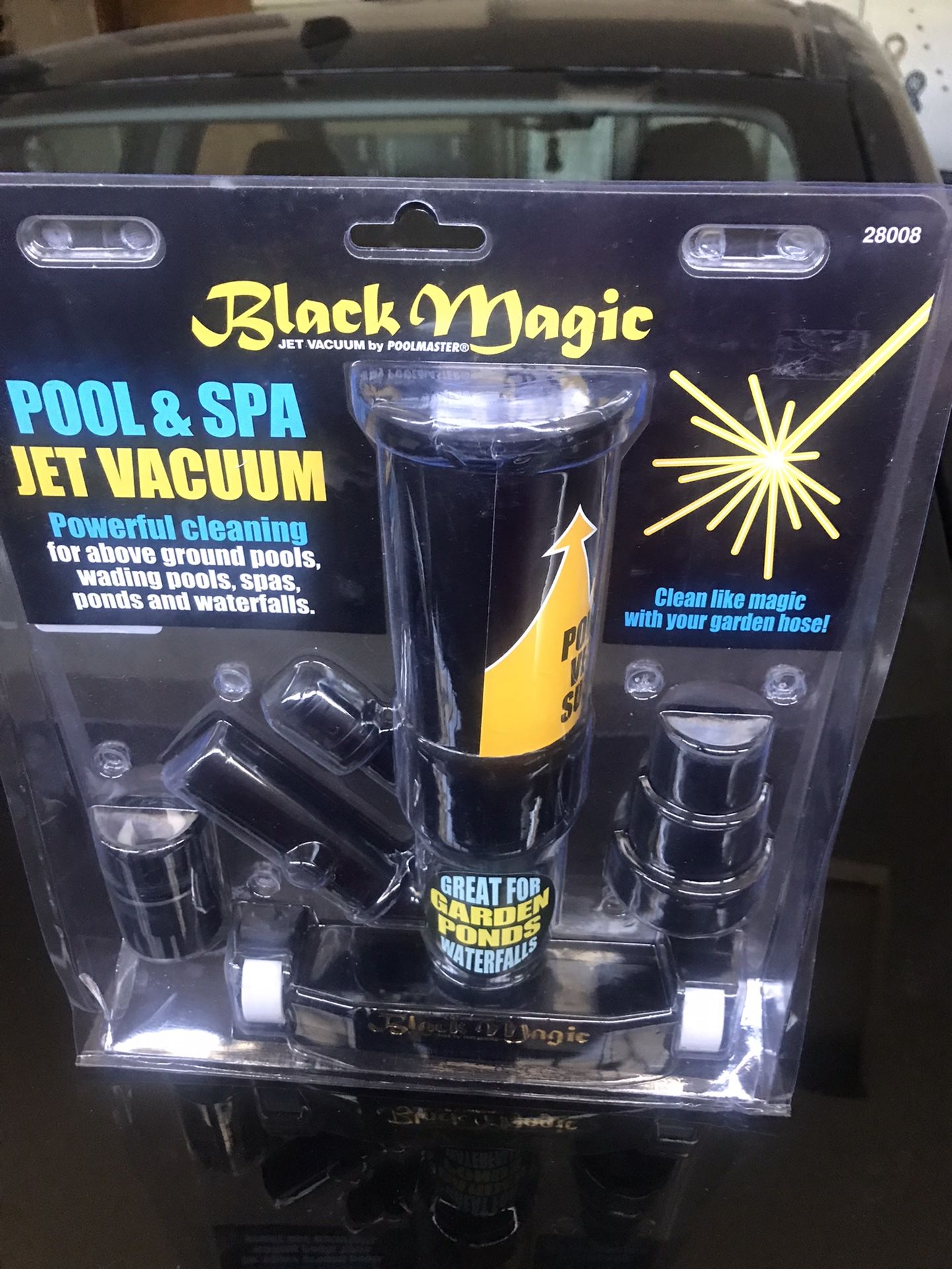 Black Magic Jet Vacuum by PoolMaster. Pool, Pond, & Spa Powerful Jet Vacuum. Clean like magic with your garden hose.