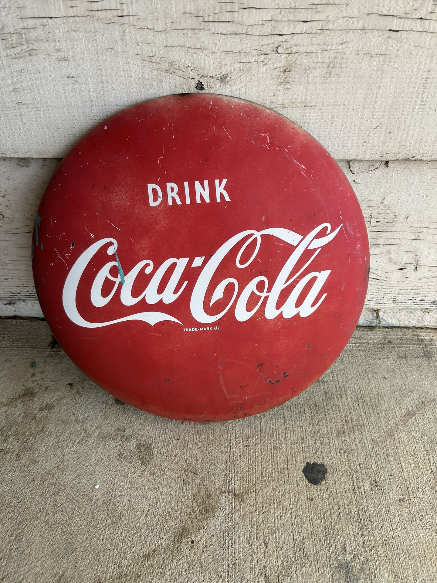 Vintage Coca Cola Button Sign for Sale in Jurupa Valley, CA - OfferUp