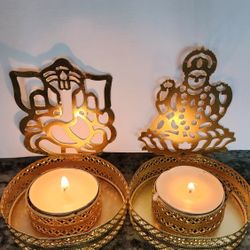 Shadow Ganpati and Lakshmi Diya 