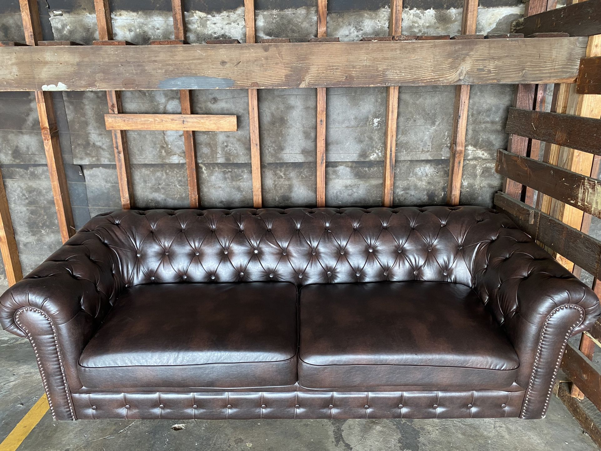 Leather Chesterfield Couch