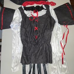 Women Adult Pirate Costume Size 10-12 Halloween not complete