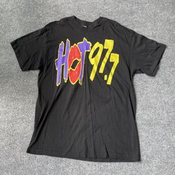 Vintage 1980s Hot 97.7 FM Radio Tee Shirt Rare