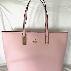 PINK COACH TOWN TOTE