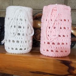 Mason Jar Cozy Set Pink/White
