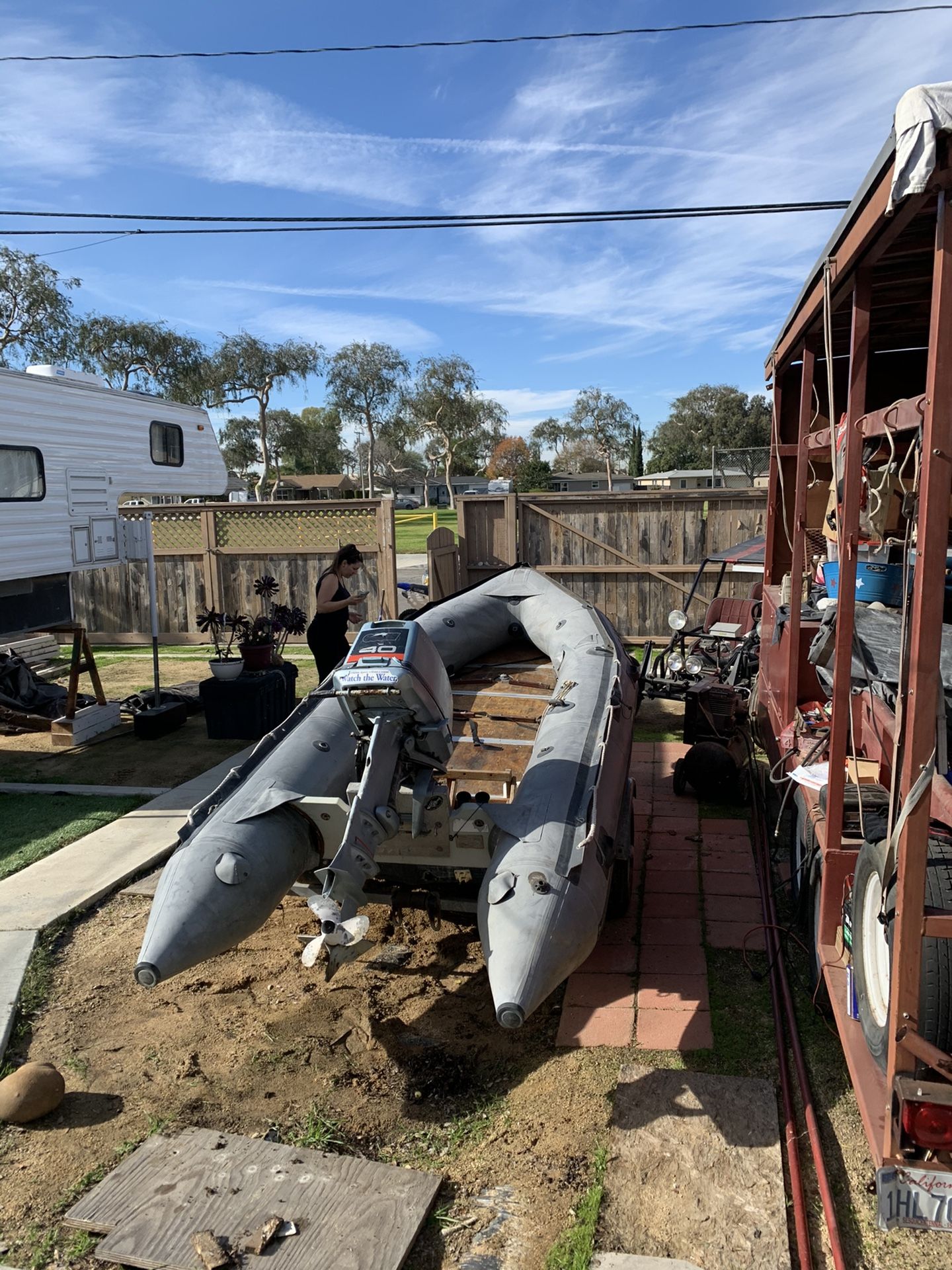 11ft boat with 40 hp outboard and trailer