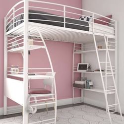 Twin Loft Bed With Mattress 