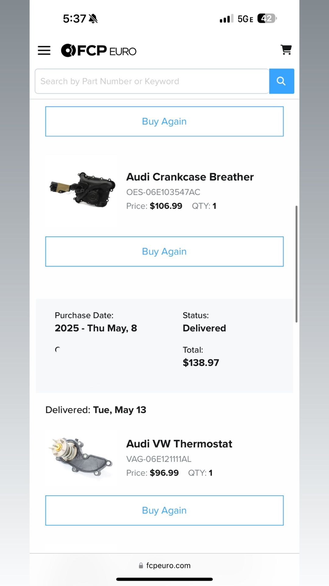 Audi 3.0t Pcv & Thermostat