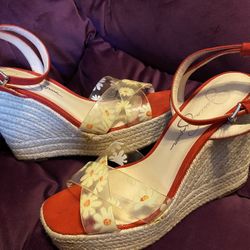 Jessica Simpson Wedge Sandals, Sz 8 1/2 M, $10.00