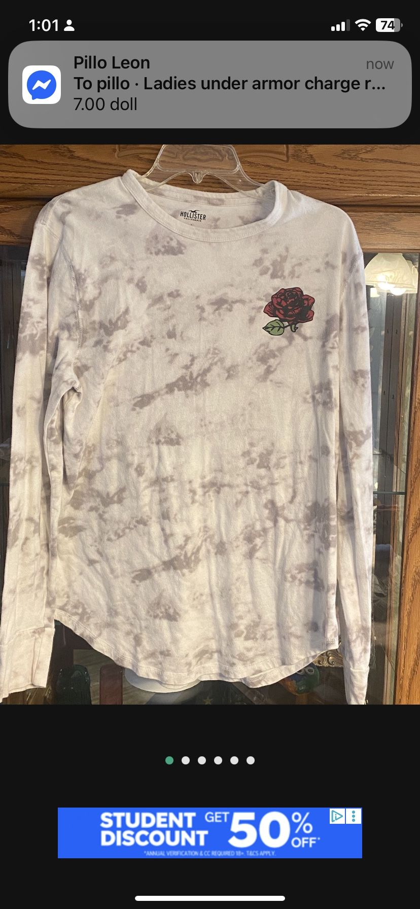 Ladies Hollister Brand Long Sleeve Shirt