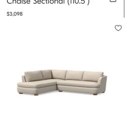 Leroy 2 Seat left bumper chaise sectional-